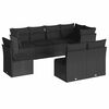 vidaXL 8-dijelni set vrtnih sofa od poliratana s jastucima crni