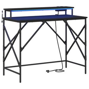 vidaXL Stol Crni hrast 100 x 50 x 86,5 cm Konstruirano drvo