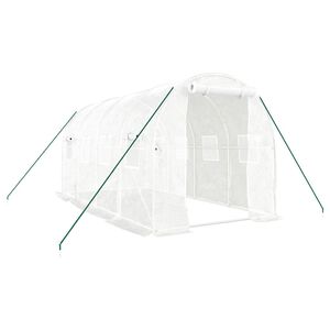 vidaXL Staklenik s čeličnim okvirom bijeli 8 m&sup2; 4 x 2 x 2 m