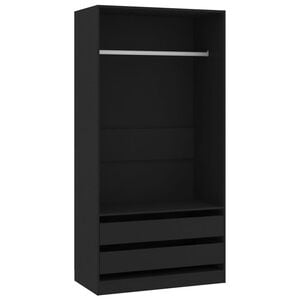 vidaXL Ormar crni 100 x 50 x 200 cm od konstruiranog drva