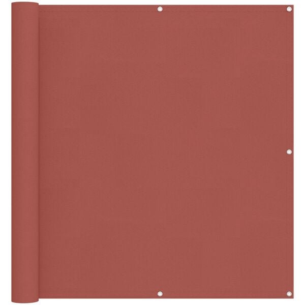 vidaXL Balcony ekran Terakota 110 x 400 cm Oxford tkanina