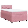 vidaXL Box spring krevet s madracem ružičasti 120 x 200 cm bar&scaron;unasti