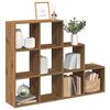 vidaXL Pregrada/regal za knjige 3 razina hrast 137,5x29x103,5cm drveni