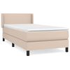 vidaXL Krevet s oprugama i madrac cappuccino 90x200 cm od umjetne kože
