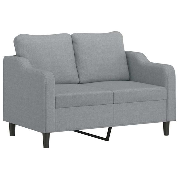 vidaXL 3-dijelni set sofa s jastucima svjetlosivi od tkanine
