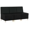 vidaXL Modularna sofa bez naslona 3 pcs Crna 55 x 74 x 82 cm