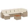vidaXL 8-dijelni set vrtnih sofa od poliratana s jastucima bež