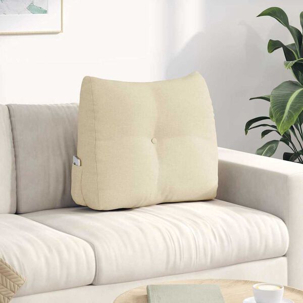 vidaXL Jastuk za leđa Krema 60 x 24 x 50 cm tkanina
