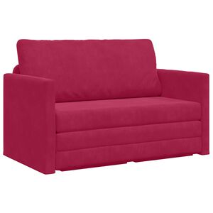 vidaXL Krevet na razvlačenje Vinska crvena 124 x 71 x 78 cm Bar&scaron;un