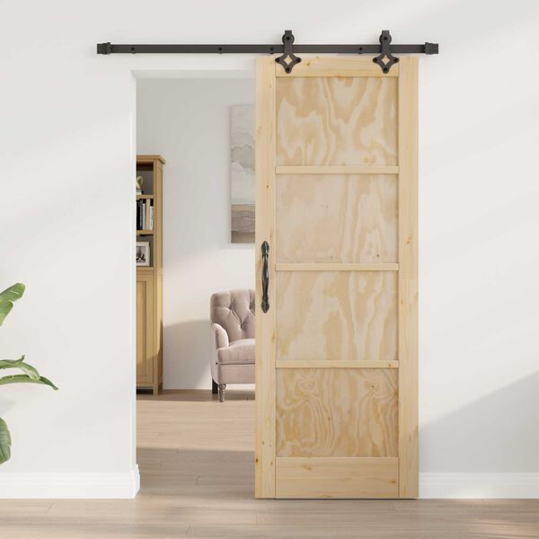 vidaXL Klizna vrata ORKDAL Smeđa 73,5 x 198,5 cm Čvrsto borovo drvo