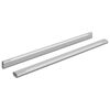 vidaXL Cijev za ormar 2 kom. Srebrno 472 x 15 x 29 mm