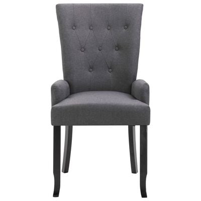 vidaXL Blagovaonska stolica od tkanine 4 kom tamnosive