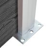 vidaXL Set panela za ogradu WPC 353 x 146 cm crni