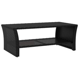 vidaXL Stolić za kavu crni 100 x 50 x 40 cm od poliratana