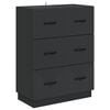 vidaXL Ormar s ladicama Crna 66 x 34,5 x 87 cm Konstruirano drvo