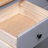 vidaXL Komoda od masivne borovine siva 135x40x80 cm asortiman Panama
