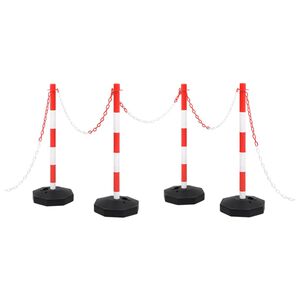 vidaXL Set stupova s lancima 10 m plastični lanac