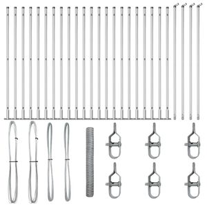 vidaXL Stup za ogradu Srebrna