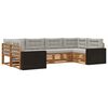 vidaXL Set vanjskih sofa 6 kom. Prirodna i svjetlosiva