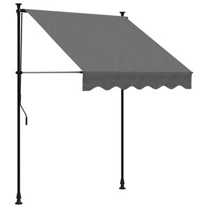 vidaXL Tenda na uvlačenje antracit 150 x 150 cm od tkanine i čelika