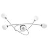 vidaXL Stropna svjetiljka s okruglim bijelim sjenilima za 5 žarulja G9