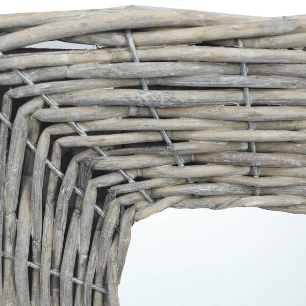 vidaXL Ogledalo od pruća 50 x 50 cm