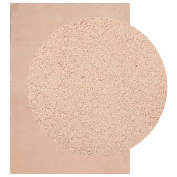 vidaXL Tepih HUARTE kratkih vlakana mek i perivi ružičasti 160x230 cm