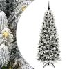 vidaXL Umjetno božićno drvce Bijela 180 cm PVC, plastika, čelik i PE