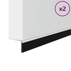 vidaXL Držač četke za vrata 2 pcs Bijelo 100 cm Aluminijski legura