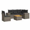 vidaXL 6-dijelni set vrtnih sofa od poliratana s jastucima sivi