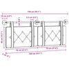 vidaXL Držeće uzglavlje Zidne Crna 150 x 55 x 5 cm Lažna koža