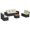 vidaXL 8-dijelni set vrtnih sofa od poliratana s jastucima crni