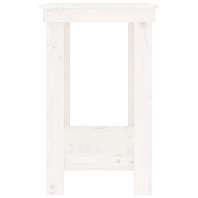 vidaXL Radni stol bijeli 80 x 50 x 80 cm od masivne borovine