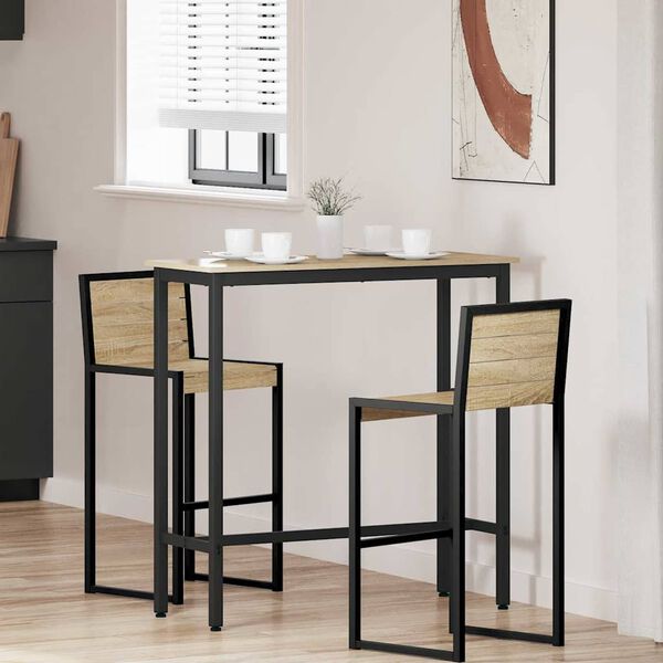 vidaXL stol Sonoma hrast 100 x 40 x 100,5 cm Inženjerska drva i čelik
