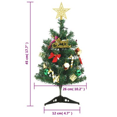 vidaXL Mini umjetno osvijetljeno božićno drvce s 20 LED žarulja 45 cm