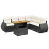 vidaXL 7-dijelni set vrtnih sofa od poliratana s jastucima crni