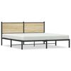 vidaXL Metalni okvir kreveta bez madraca boja hrasta sonome 183x213 cm