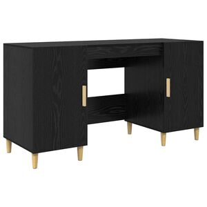 vidaXL Stol Crni hrast Konstruirano drvo 140 x 50 x 75 cm