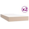vidaXL Krevet box spring s madracem cappuccino 200x200cm umjetna koža