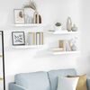 vidaXL Plutajuće zidne police 4 kom sjajne bijele 60x23,5x3,8 cm MDF