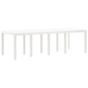 vidaXL Stol za vrt Bijelo 250 x 100 x 73 cm poliratan