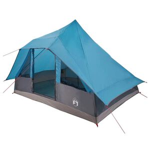 vidaXL Tipi &scaron;ator s krovom s pohranom Plava 364 x 281 x 257 cm taft