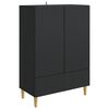 vidaXL Kreveta s ladicama Crna 66 x 34,5 x 95 cm Konstruirano drvo