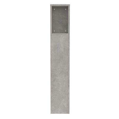 vidaXL Uzglavlje s ormarićem siva boja betona 100 x 18,5 x 104,5 cm
