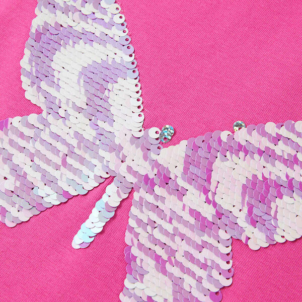 Dječja majica s &scaron;irokim rukavima tamnoružičasta 104