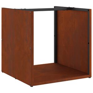 vidaXL Stalak za drva za ogrjev 40x40x40 cm pohabani čelik