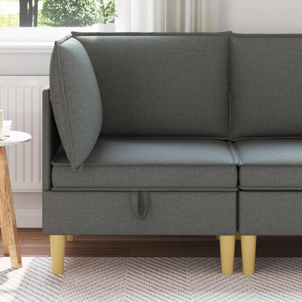 vidaXL Otoman za pohranu Tamno siva