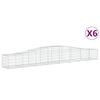 vidaXL Lučne gabionske ko&scaron;are 6 kom 400x50x40/60 cm pocinčano željezo