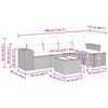vidaXL 6-dijelni set vrtnih sofa od poliratana s jastucima smeđi