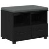 vidaXL Klupa za hodnik Crni Hrast 60 x 38 x 46 cm